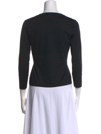 Sonia Rykiel V-Neck Three-Quarter Sleeve Top