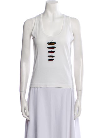 Sonia Rykiel Graphic Print Scoop Neck Top