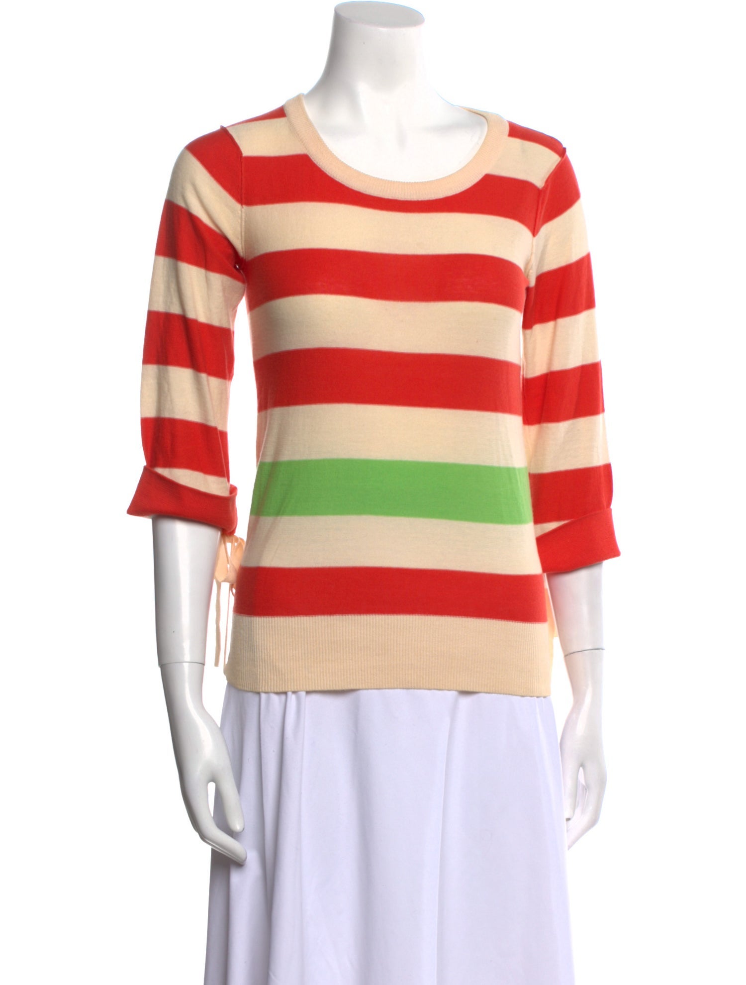 Sonia Rykiel Striped Scoop Neck Sweater