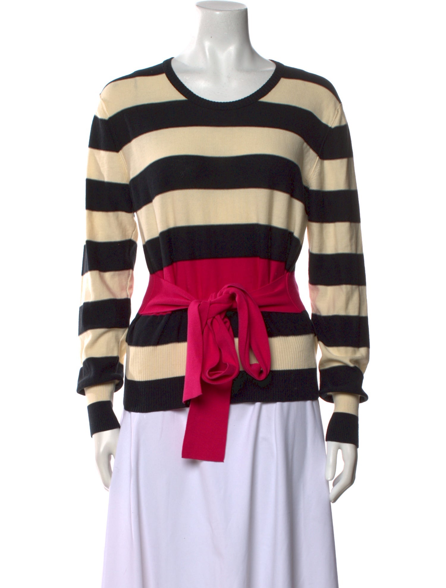 Sonia Rykiel Striped Scoop Neck Sweater