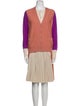 Sonia Rykiel Virgin Wool Colorblock Pattern Skirt Set