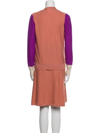 Sonia Rykiel Virgin Wool Colorblock Pattern Skirt Set