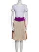 Sonia Rykiel Virgin Wool Colorblock Pattern Skirt Set