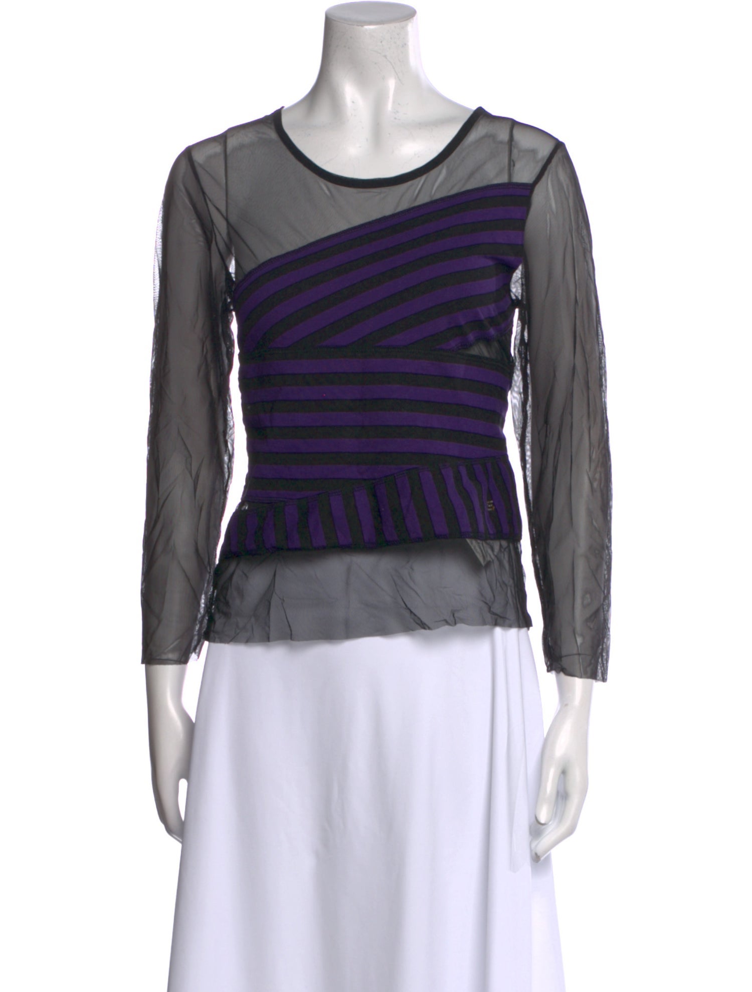 Sonia Rykiel Striped Scoop Neck Top