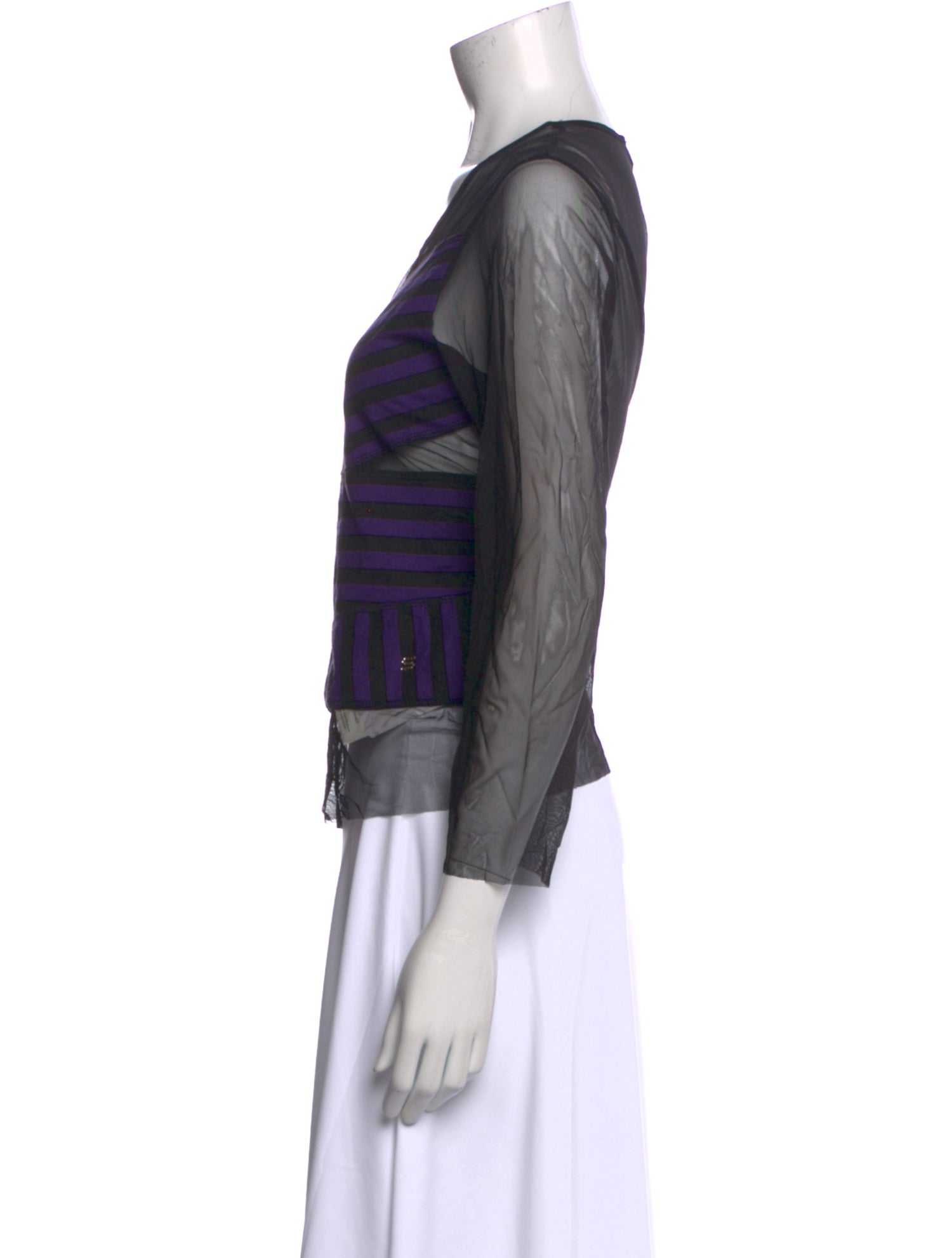 Sonia Rykiel Striped Scoop Neck Top