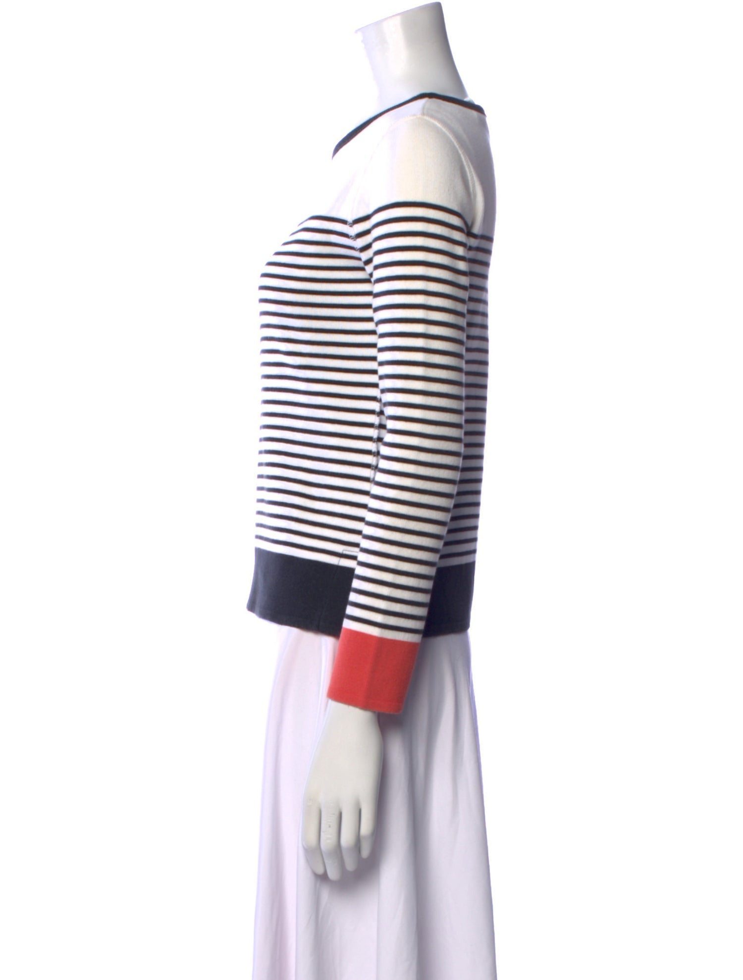 Sonia Rykiel Striped Cowl Neck Sweatshirt