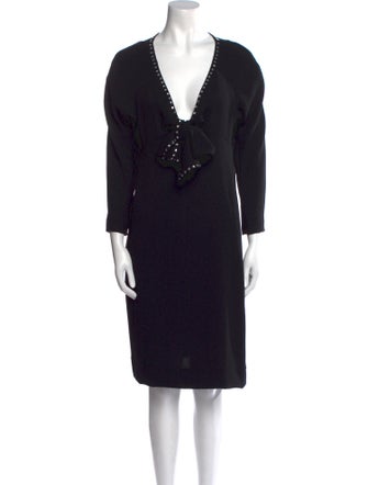 Sonia Rykiel V-Neck Knee-Length Dress