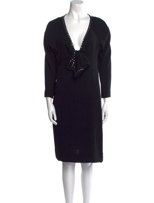 Sonia Rykiel V-Neck Knee-Length Dress