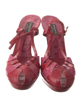 Sonia Rykiel Alligator Slingback Pumps