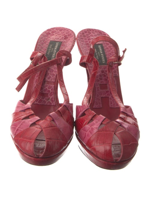 Sonia Rykiel Alligator Slingback Pumps