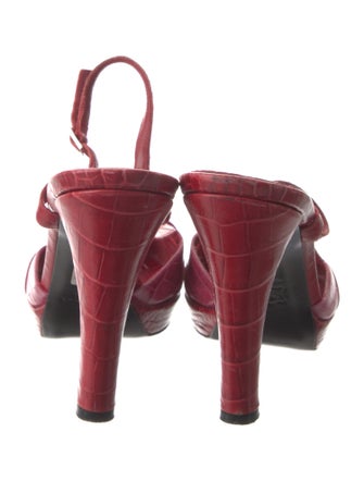 Sonia Rykiel Alligator Slingback Pumps