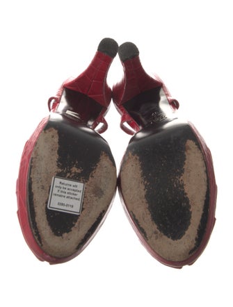 Sonia Rykiel Alligator Slingback Pumps