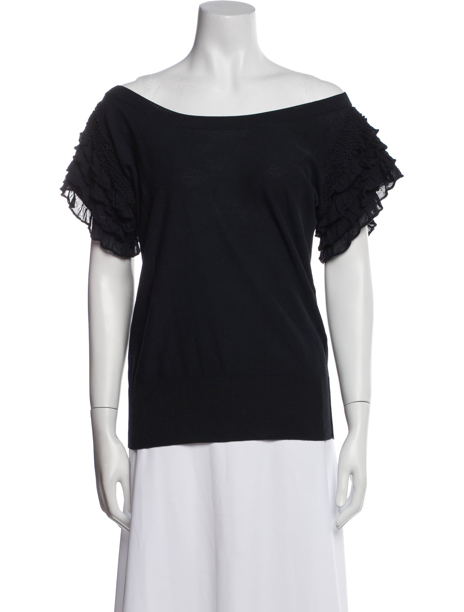 Sonia Rykiel Off-The-Shoulder Short Sleeve T-Shirt