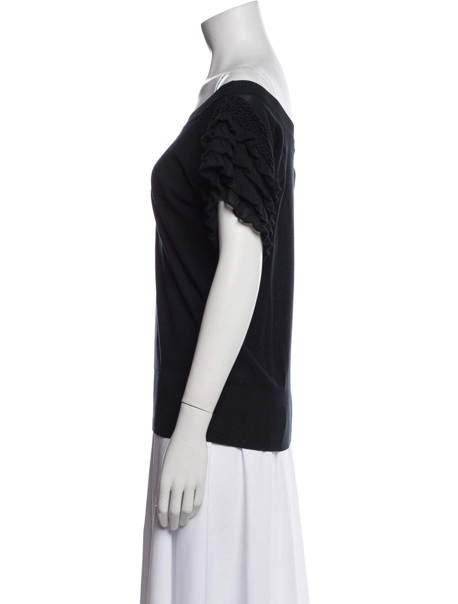 Sonia Rykiel Off-The-Shoulder Short Sleeve T-Shirt