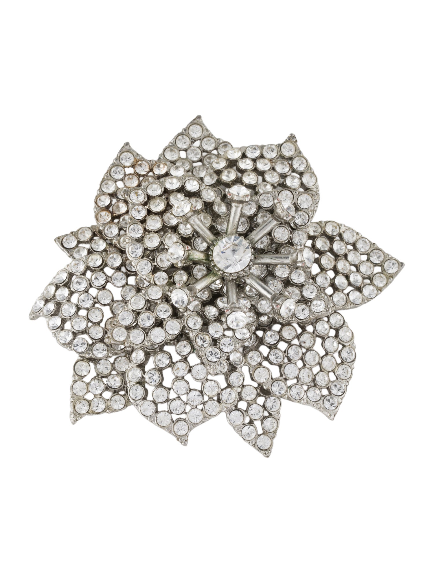 Sonia Rykiel Crystal Flower Brooch