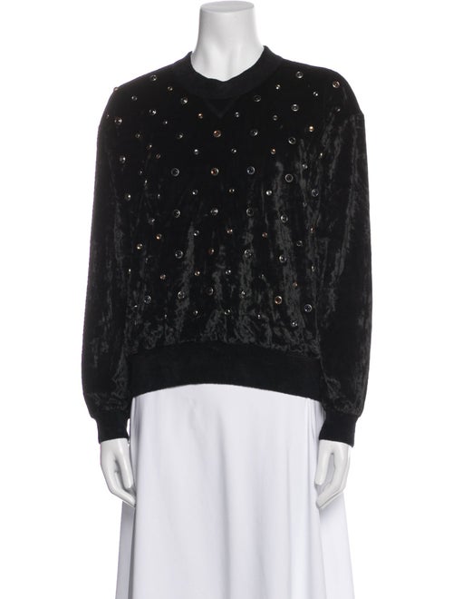 Sonia Rykiel Velvet Crew Neck Sweatshirt