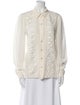 Sonia Rykiel Silk Long Sleeve Button-Up Top