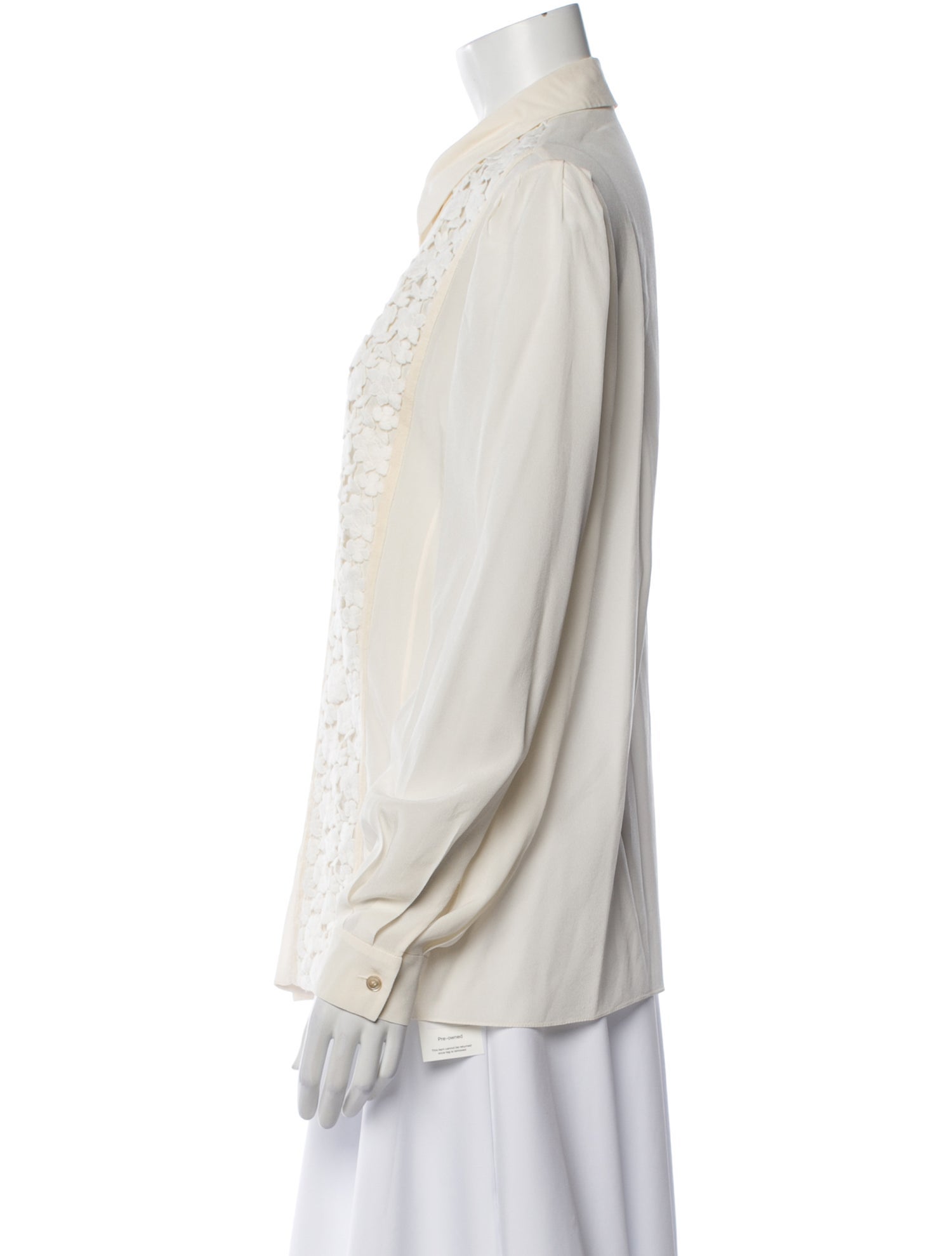 Sonia Rykiel Silk Long Sleeve Button-Up Top