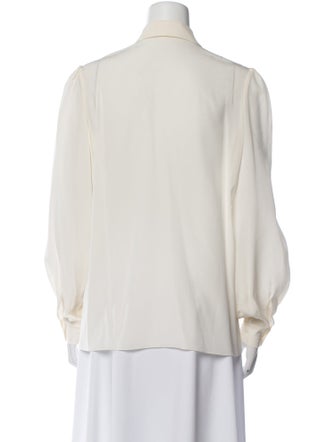 Sonia Rykiel Silk Long Sleeve Button-Up Top