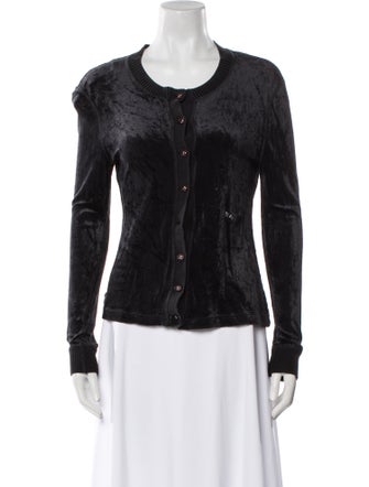 Sonia Rykiel Scoop Neck Long Sleeve Button-Up Top