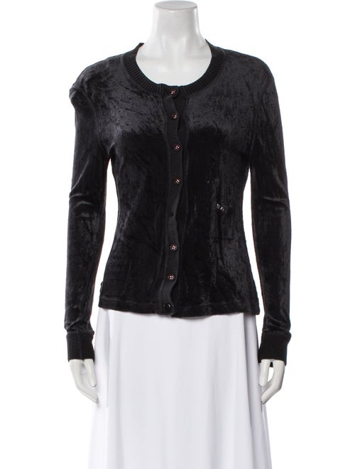 Sonia Rykiel Scoop Neck Long Sleeve Button-Up Top