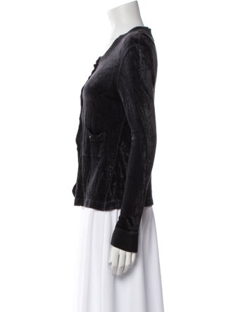 Sonia Rykiel Scoop Neck Long Sleeve Button-Up Top