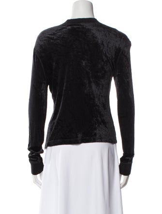 Sonia Rykiel Scoop Neck Long Sleeve Button-Up Top