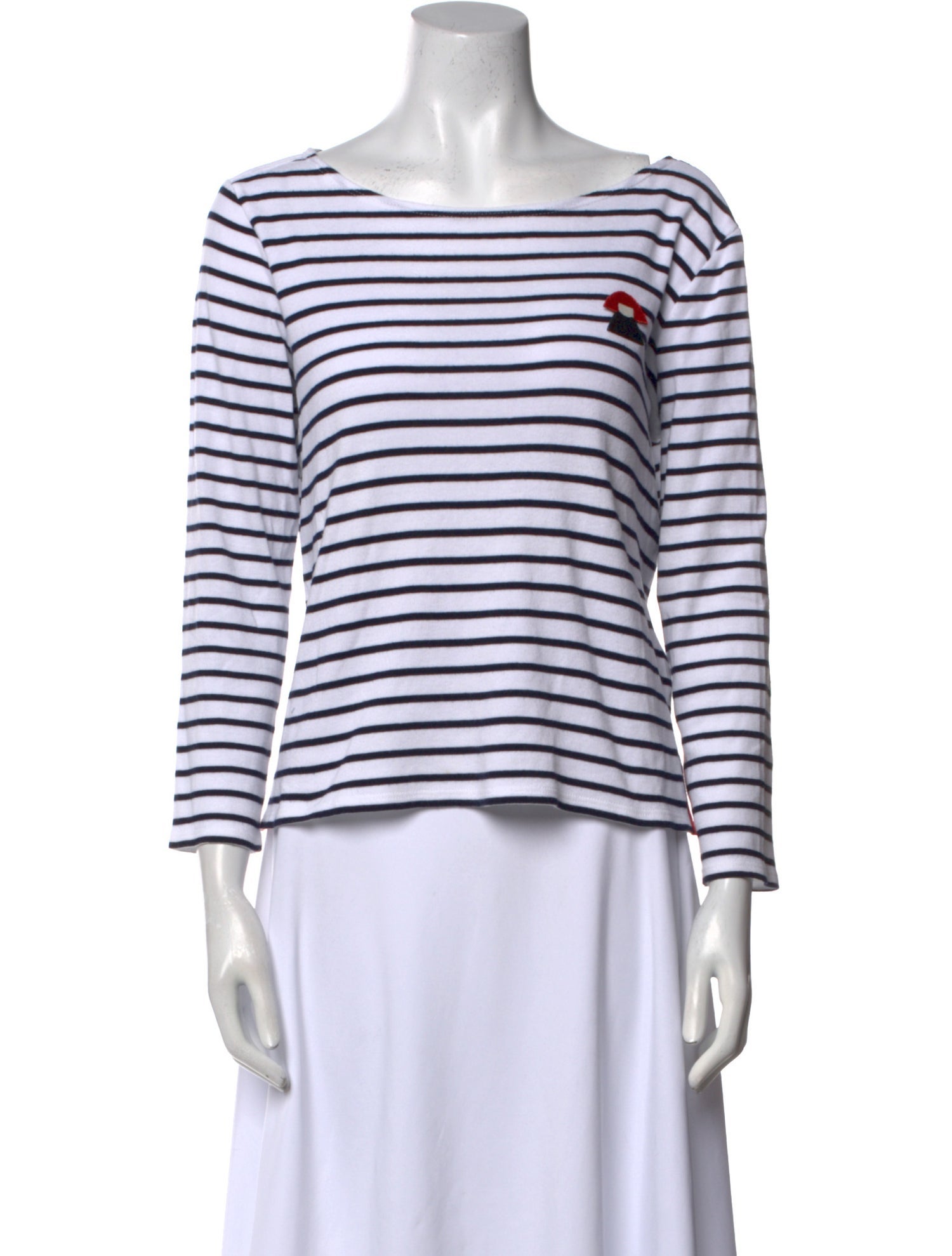 Sonia Rykiel Striped Bateau Neckline Top