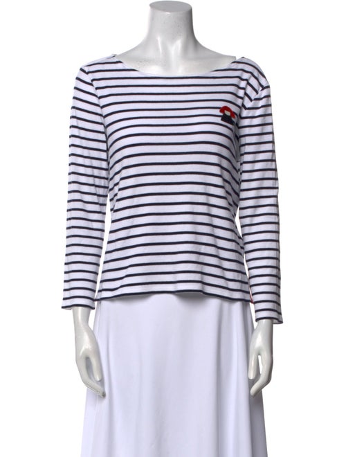Sonia Rykiel Striped Bateau Neckline Top