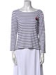 Sonia Rykiel Striped Bateau Neckline Top