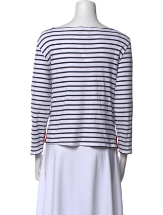 Sonia Rykiel Striped Bateau Neckline Top