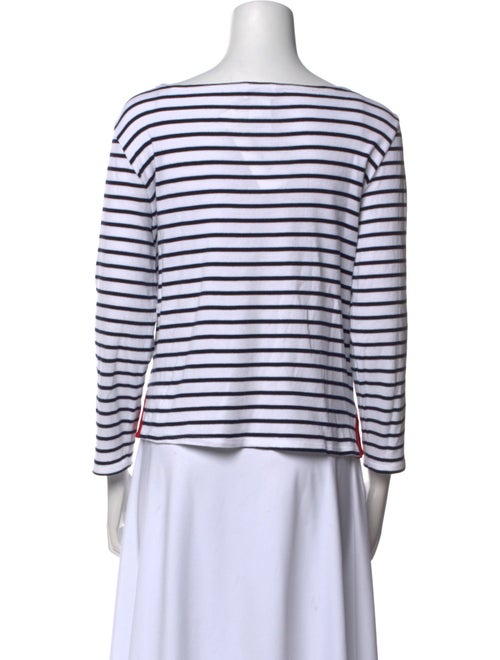 Sonia Rykiel Striped Bateau Neckline Top