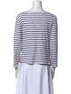Sonia Rykiel Striped Bateau Neckline Top