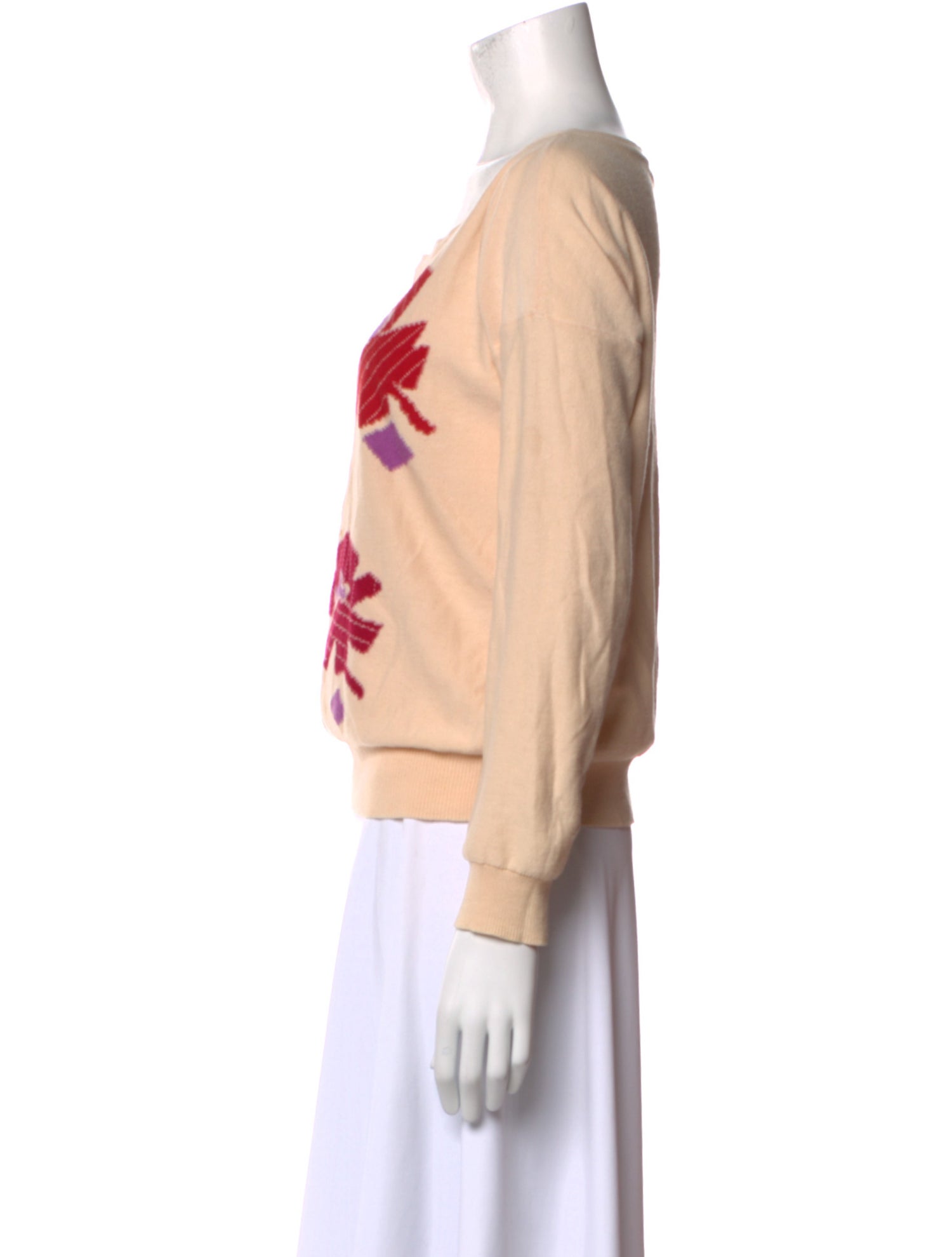 Sonia Rykiel Graphic Print Scoop Neck Sweater