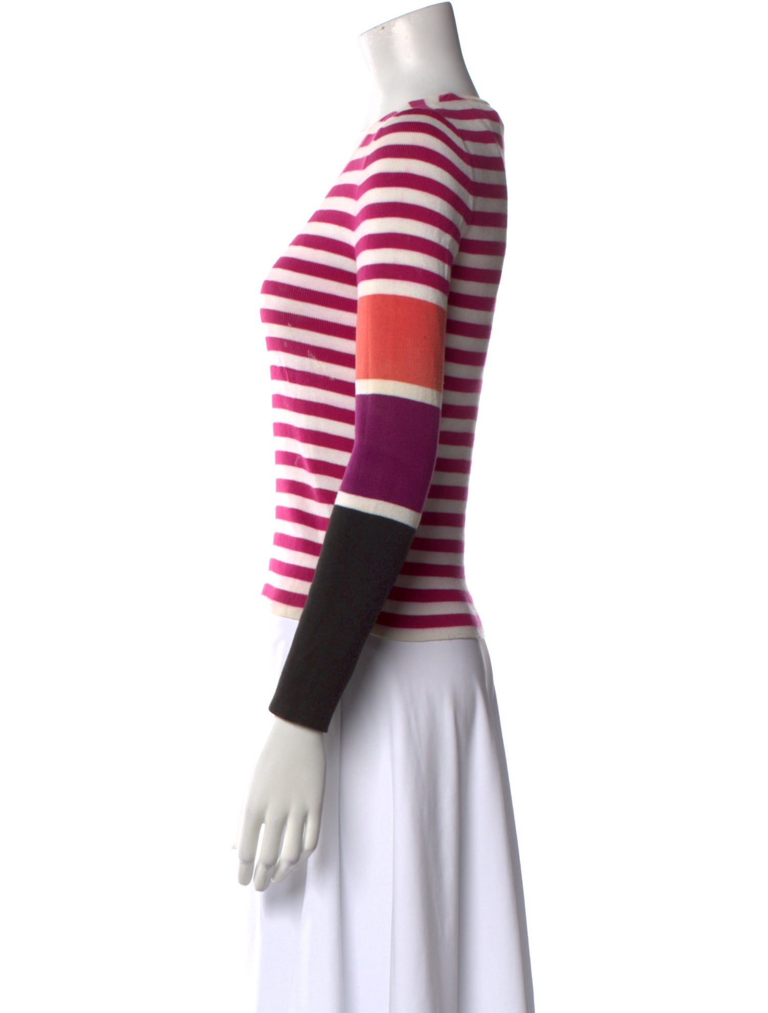 Sonia Rykiel Striped Scoop Neck Sweater