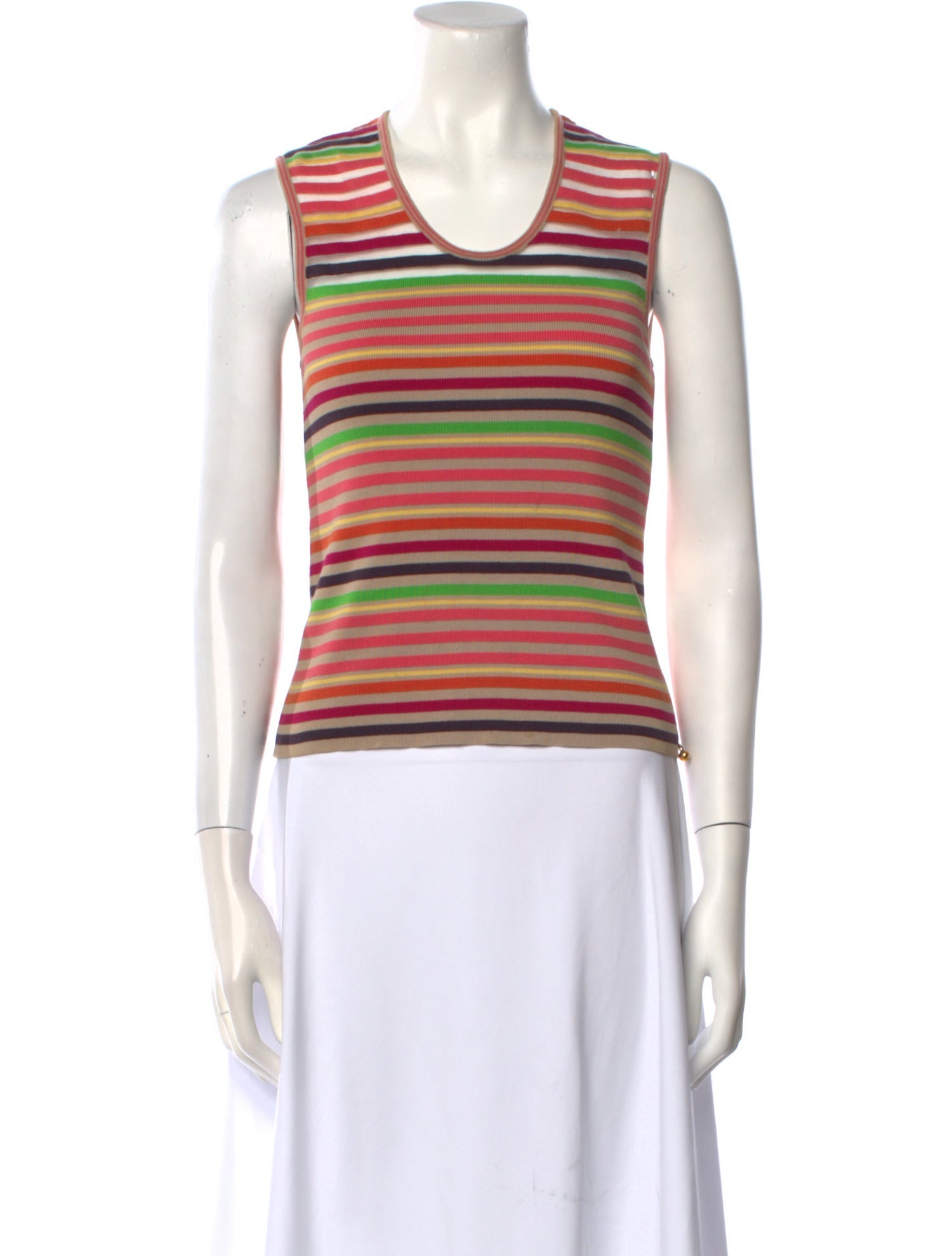 Sonia Rykiel Striped Scoop Neck Top