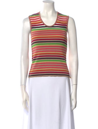 Sonia Rykiel Striped Scoop Neck Top