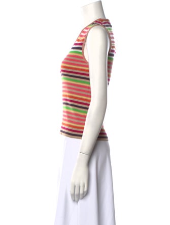 Sonia Rykiel Striped Scoop Neck Top