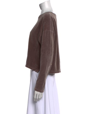 Sonia Rykiel Bateau Neckline Long Sleeve Crop Top