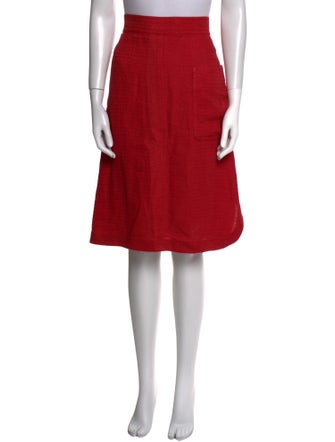 Sonia Rykiel Linen Knee-Length Skirt