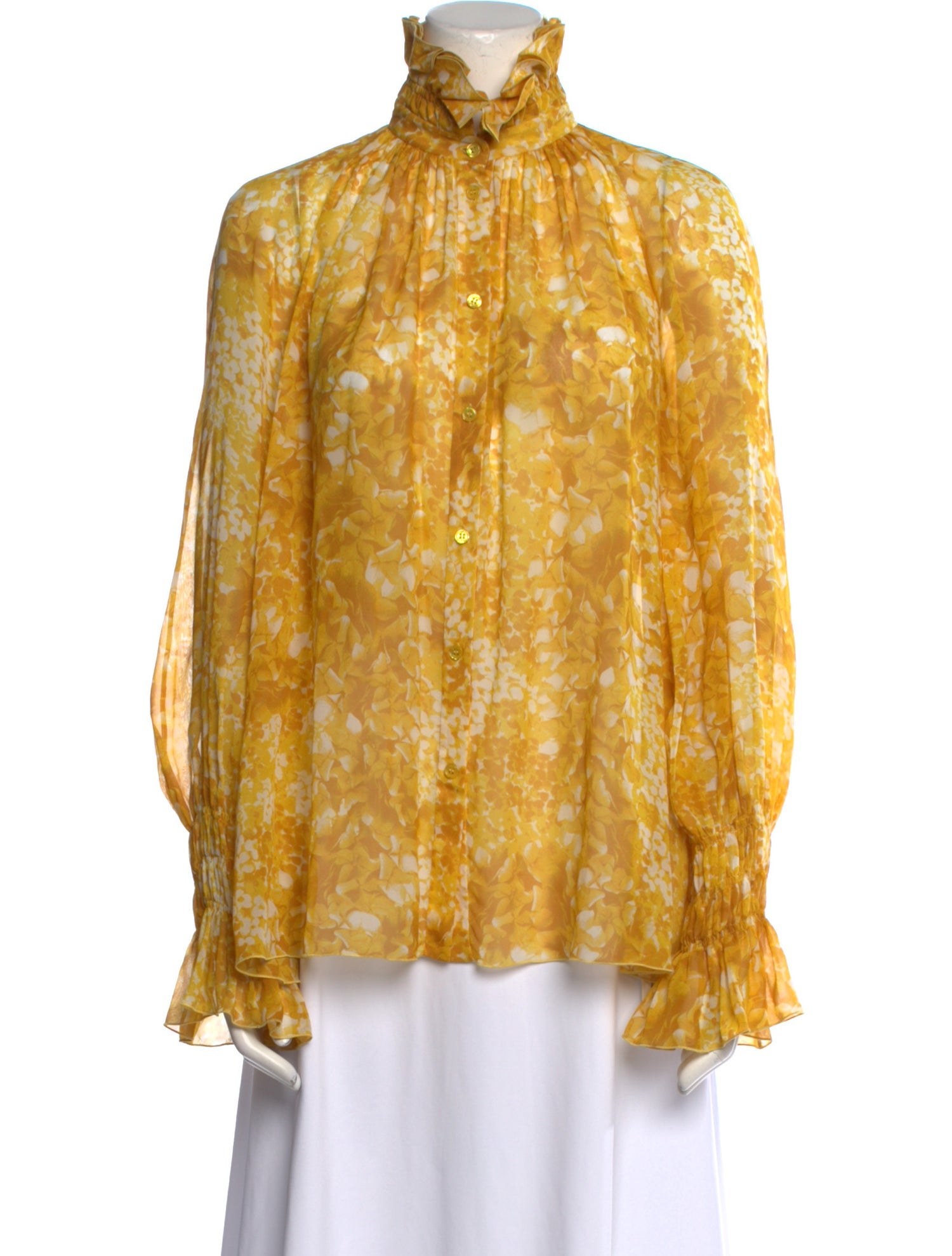 Sonia Rykiel Silk Floral Print Blouse