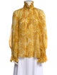 Sonia Rykiel Silk Floral Print Blouse