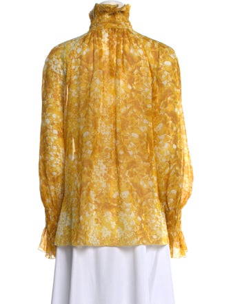 Sonia Rykiel Silk Floral Print Blouse