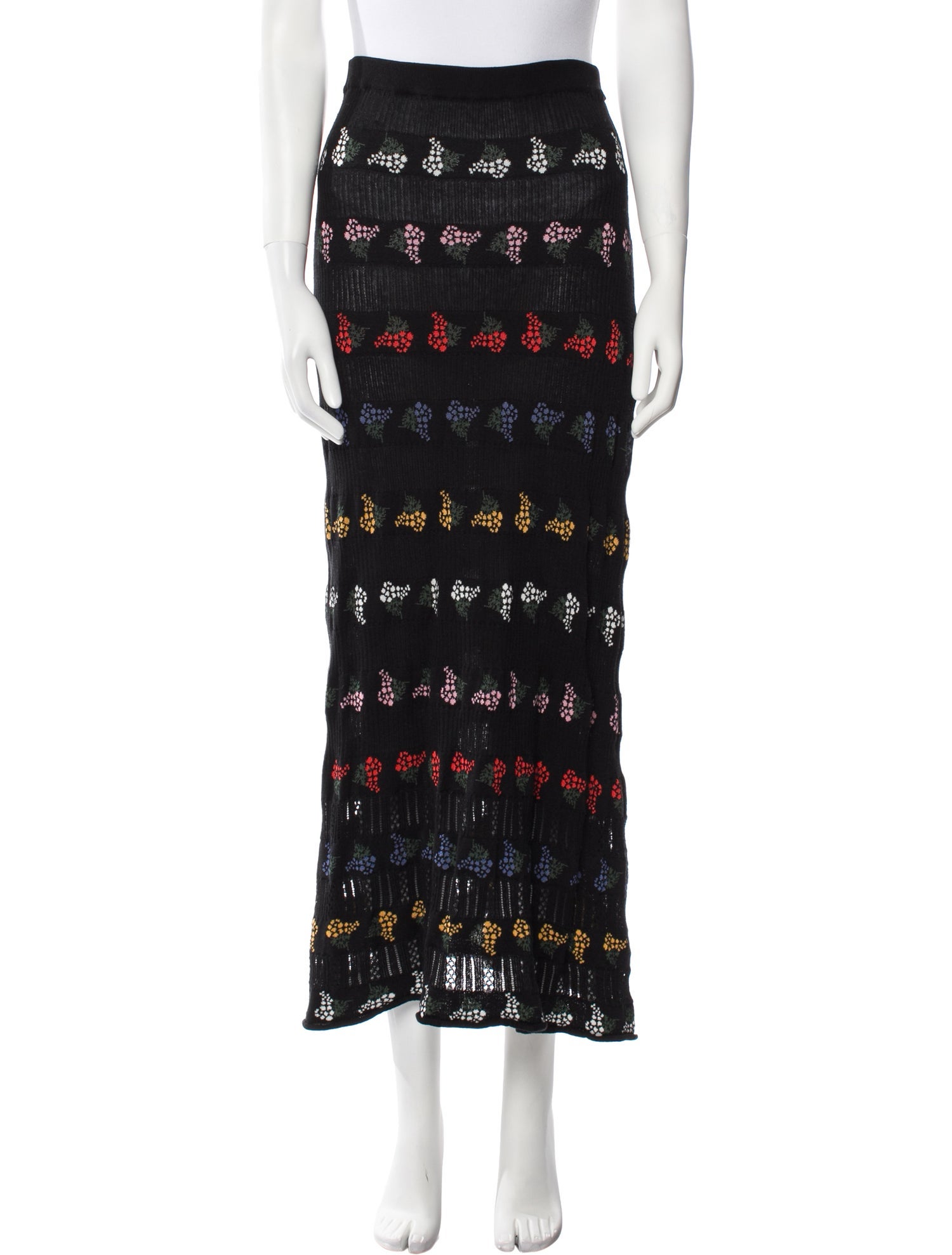 Sonia Rykiel Floral Print Midi Length Skirt