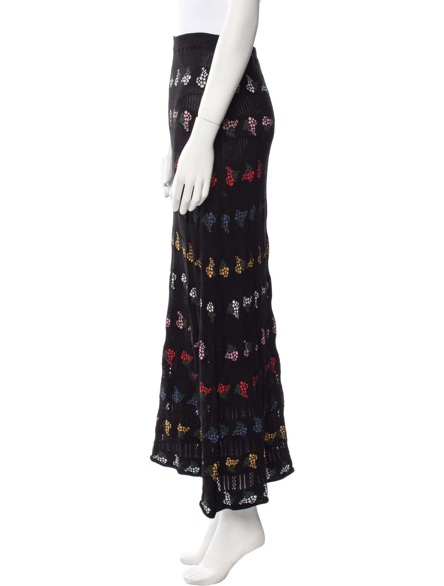 Sonia Rykiel Floral Print Midi Length Skirt