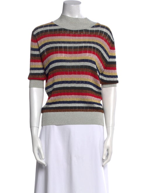 Sonia Rykiel Striped Bateau Neckline Top