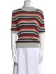 Sonia Rykiel Striped Bateau Neckline Top
