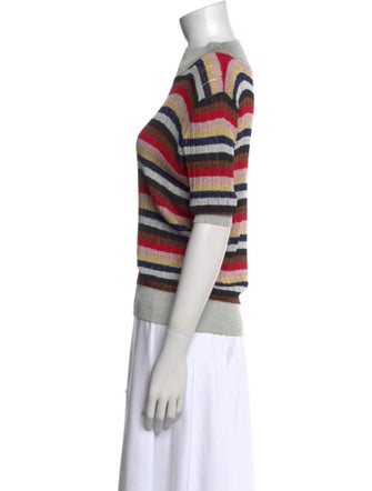 Sonia Rykiel Striped Bateau Neckline Top