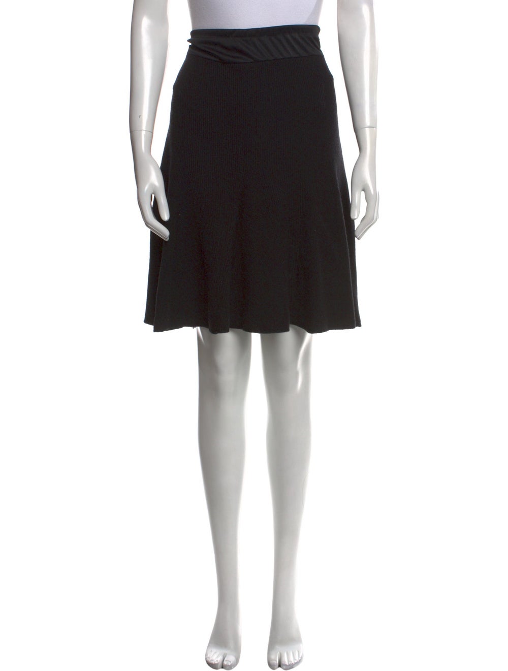 Sonia Rykiel Wool Skirt Black Pleated Accents - image 1