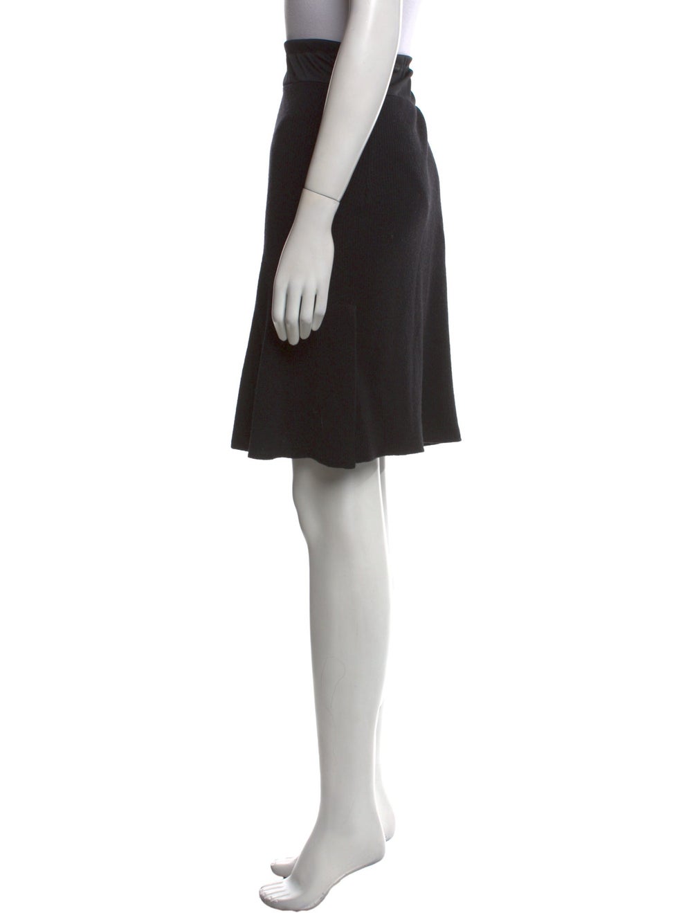 Sonia Rykiel Wool Skirt Black Pleated Accents - image 2